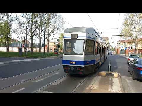 Tram serie 5000 in via Monginevro direzione Borgata Lesna