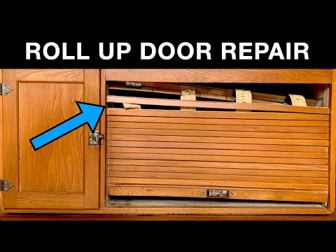 Broken Roll-up Tambour Door Repair on a Hoosier Cabinet - a Fixing Furniture Restoration