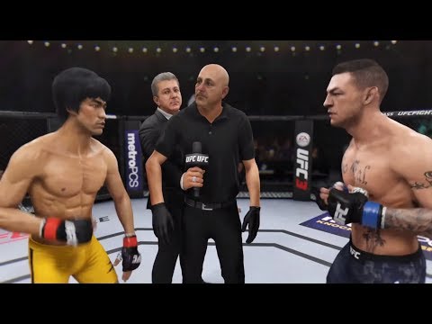 Bruce Lee vs. Cub Swanson (EA Sports UFC 2) - CPU vs. CPU - Crazy UFC 👊🤪