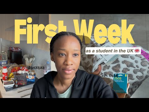 FIRST WEEK as an international student in the UK 🇬🇧| Registration| Getting a SIM card| Shopping