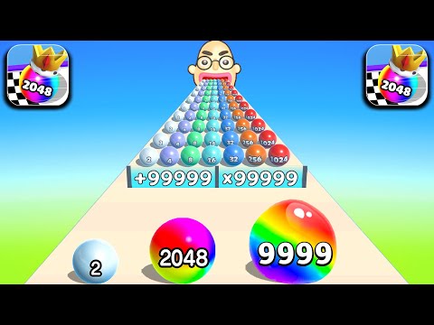 TikTok Gameplay Video 2023, Satisfying Mobile Game Max Levels: Ball Run 2048, AZ Run, Canvas Run TYS