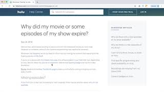 Hulu EXPIRING meaning
