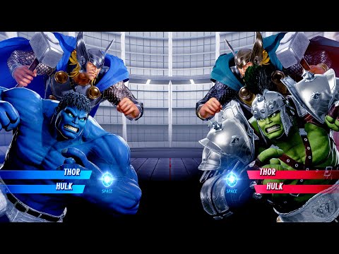 Thor & Hulk vs Thor & Gladiator Hulk (Very Hard) - Marvel vs Capcom | 4K UHD Gameplay