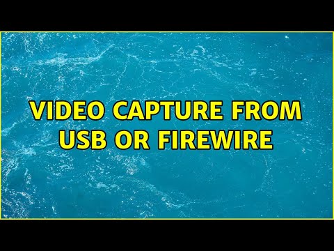 Ubuntu: Video capture from usb or firewire