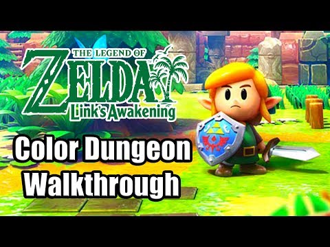 The Legend of Zelda: Link's Awakening Remake (2019) Color Dungeon Walkthrough | Switch Gameplay