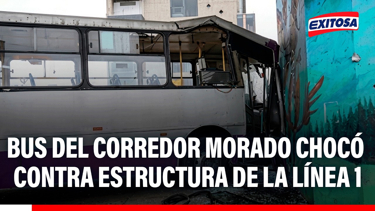 🔴🔵 Accidente del Corredor Morado dejó 9 heridos