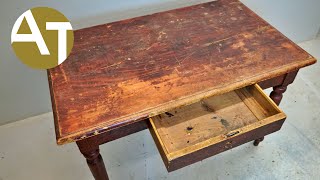 Old farm table restoration