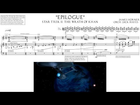 Star Trek II, The Wrath of Khan: "Epilogue” by James Horner (Score Reduction and Analysis)