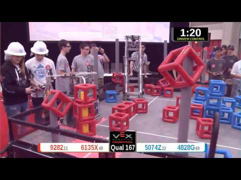 2015 VRC Arts Q167 - 9282 6135X vs 5074Z 4828G - 63 to 45 - VEX Worlds 2015 - Arts Division