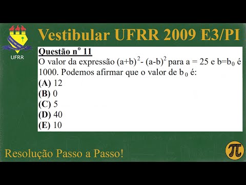 Questão 11 - Vestibular UFRR 2009