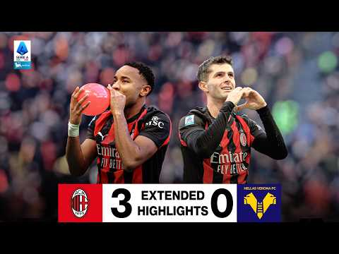 Extended Highlights | Pulisic and a Nkunku brace | AC Milan 3-0 Hellas Verona | Serie A 2025/26
