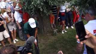 preview picture of video 'Nicolas Colsaerts - Flop shot into tree top'