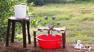 generate electricity from table fan motor / hydro power generator homemade