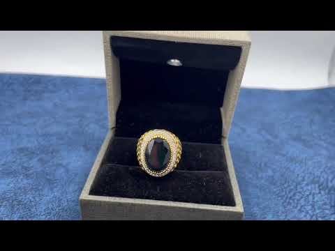 Male a-442 gold forming black diamond men ring