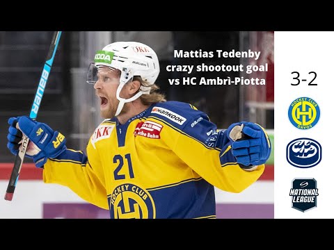 Mattias Tedenby crazy shootout goal | HC Davos vs HC Ambrì-Piotta 3-2 | National League | 13.02.2020