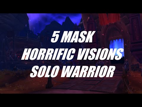 5 Mask Horrific Visions Full Clear Solo - Fury Warrior POV