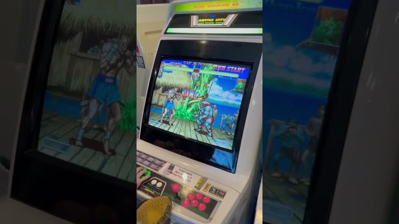 Astro City Cabinet Playing Street Fighter II at Freeplay '23