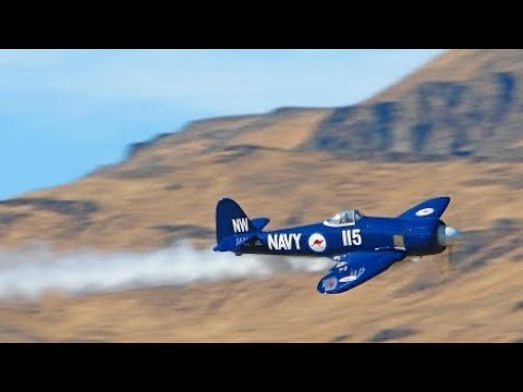 Mikes Monster AIRWORLD Sea Fury 1: 4.5 Moki 250 Radial SMOKE ON Flight! Wenatchee Warbirds 2021