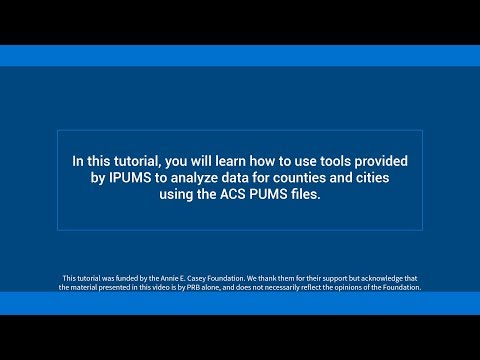 How to use tools provided by IPUMs to analyze data for counties and cities  Video thumbnail