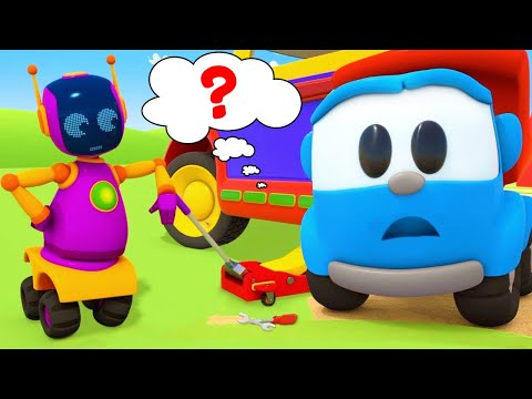 Çizgi film. Küçük kamyon Leo kriko yapıyor. Bebek videoları.