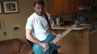 Video thumbnail for Matt From Ottawa Tries the Blue Guitar (Chapman ML-3 Traditional Satin Blue) by Woodeso's Guitar Mods