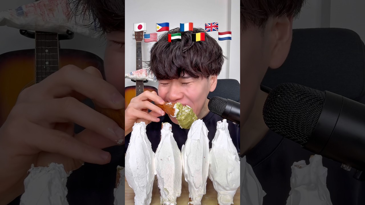 揚げサンドをグローバルスタイル爆食い🌏#モッパン #食べ比べ #飯テロ #大食い #asmr #mukbang