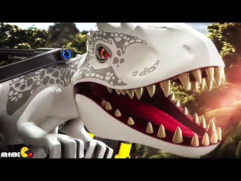 LEGO Jurassic World T-Rex Tracker Indominus Rex Breakout Whole Set Toy Unboxing!