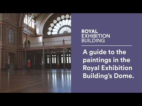 Who are the faces in the dome at the Royal Exhibition Building in Melbourne?