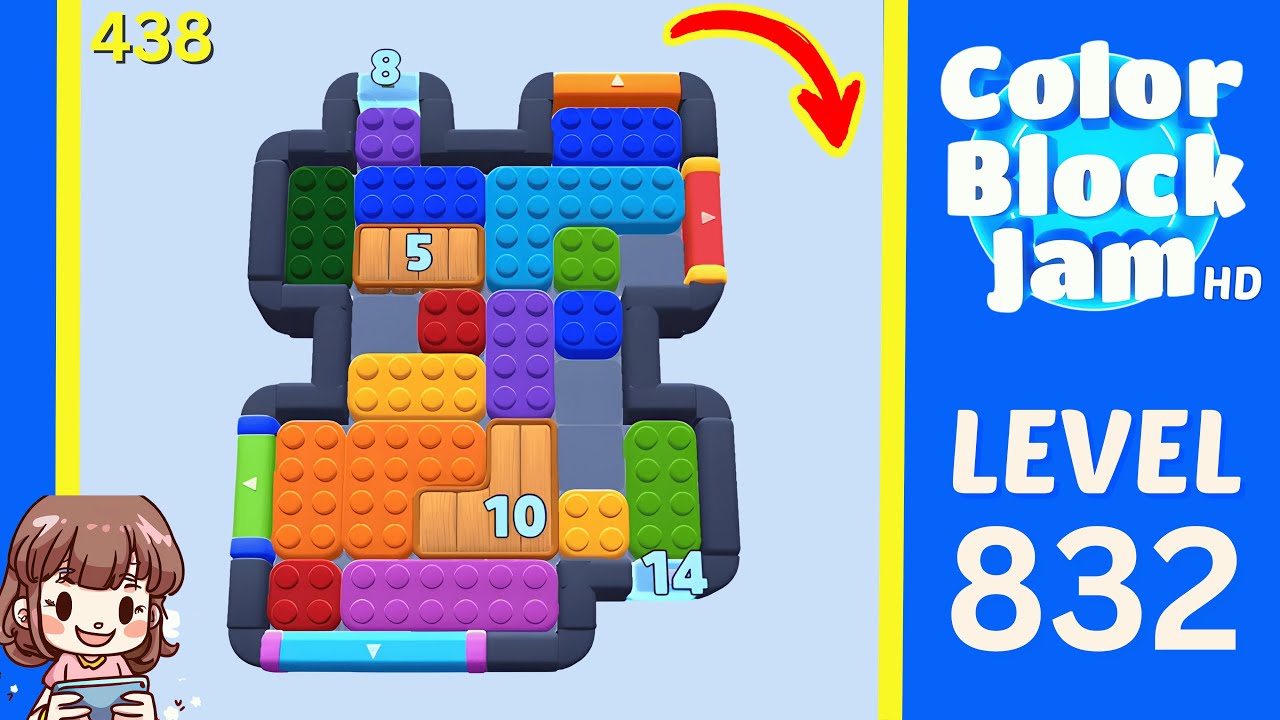 Color Block Jam Level 438 (832) Solution Walkthrough