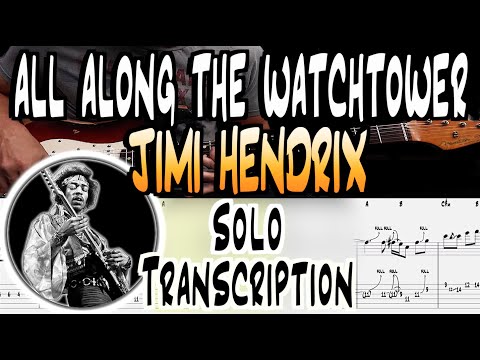 Jimi Hendrix | All Along The Watchtower | Solos Transcription | TABS | Lesson/Tutorial