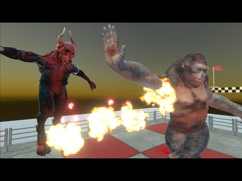 Kozarog The Demon vs Mutant Primates - Animal Revolt Battle Simulator