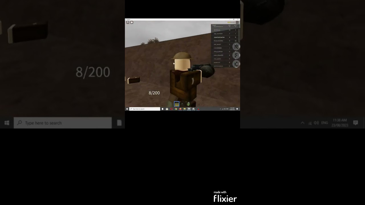 Roblox Experience: Trench War by 5r2MGt8MrnXJf6R6 [Graphics Quality: 1/Minimum] {YT #shorts Edition}