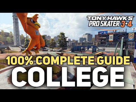 College - All Goals & Secrets - Tony Hawk's Pro Skater 3 + 4