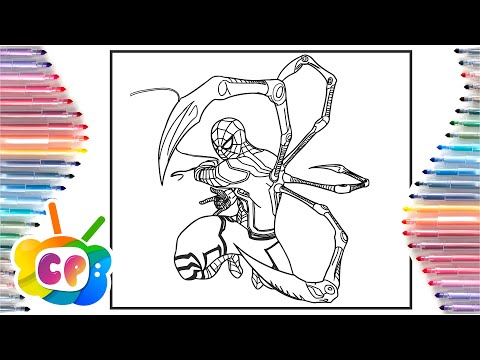 IRON SPIDER MAN coloring pages / Spider-man coloring / Elektronomia - Energy [NCS Release]