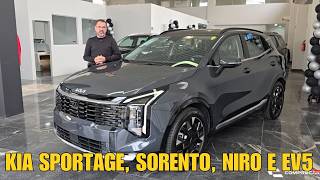 Kia Sportage, Sorento, Niro e EV5 - Detalhes dos m