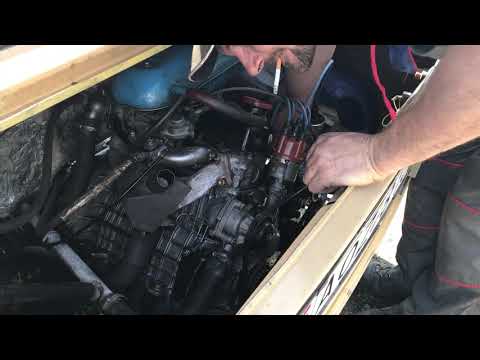 Skoda 120 L first start after engine rebuild
