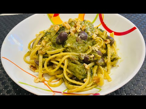 Pasta with escarole, capers, and olives! Creamy, delicious, and easy to make!