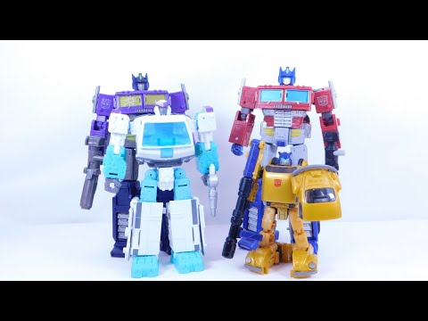 Transformers Goldbug & Optimus Prime VS Shattered Glass Optimus Prime & Ratchet Stop Motion Part 2