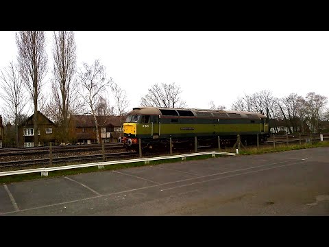 Freightliner Class 47 D1645 / 47830 "Beeching's Legacy" - route learning at West Byfleet on 29/03/22