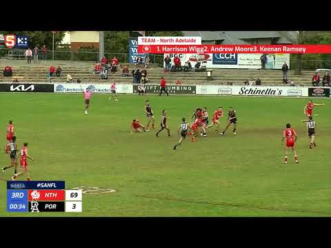 Rd 13 SANFL Snapshot - North's Frank Szekely kicks a lovely 1-2 goal on the run