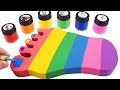 Satisfying Video l How to make Rainbow Toenail Cake WITH Kinetic Sand INTO Painting Cutting ASMR #57