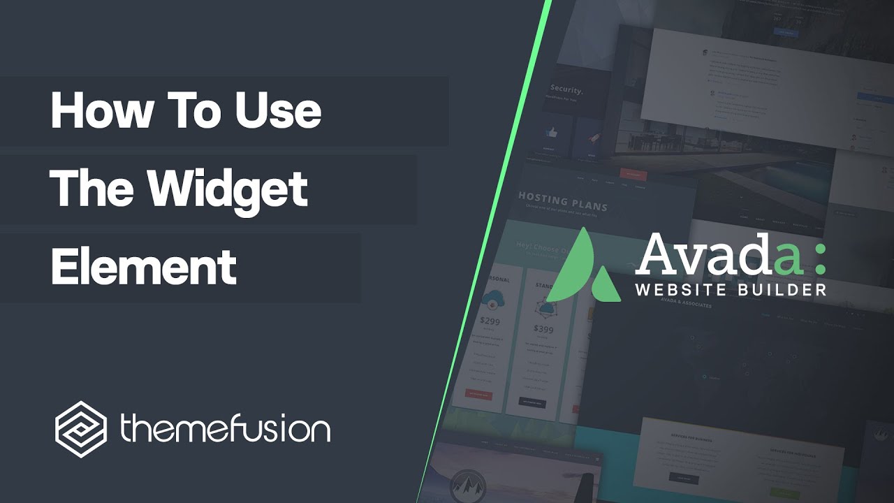 How To Use The Widget Element (Legacy Element)