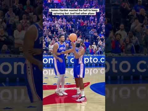 James Harden wanted to keep the ball spinning but Embiid wants it #jamesharden #philadelphia76ers