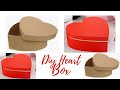How To Make Heart Shaped Paper Gift Box Heart Box Art And Craft Making Paper Box Diy Paper Box
