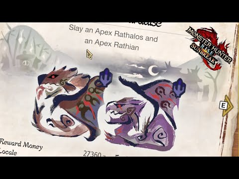 Monster Hunter Rise :Sunbreak - Apex Rathian and Rathalos-High Rank Event