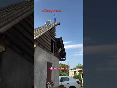 Proiector solar 200W LED profesional cu panou solar (cu montaj individual), cu telecomanda