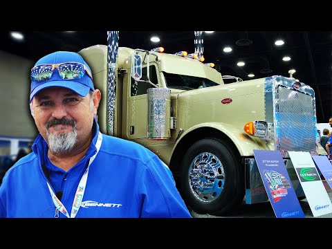 Tony Justice reveals the newly-custom 2006 Peterbilt 379, Purgatory, with Bennett at MATS 2025