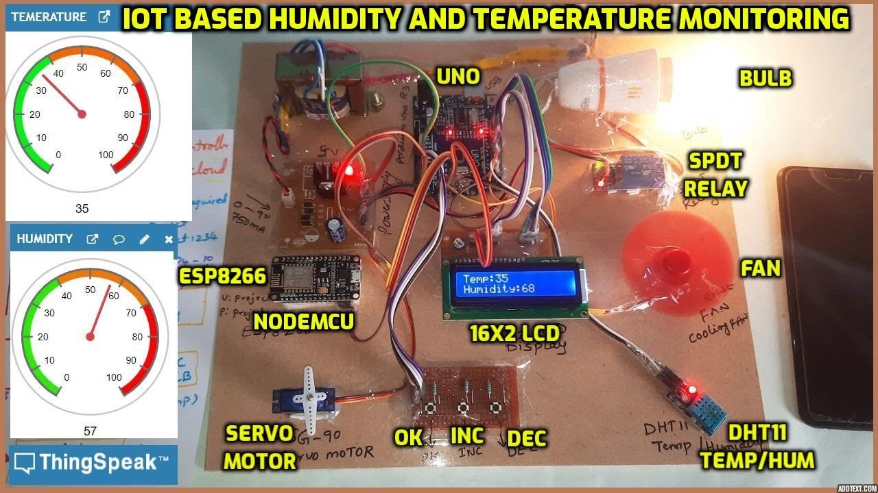 IoT Based Humidity and Temperature Controller For Incubator Using Arduino with NodeMCU & ThingSpeak
