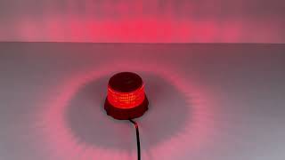 Robustný červený LED maják, červ.hliník, 48W, ECE R65