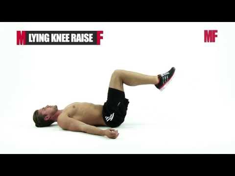 Lying Knee Raise form guide